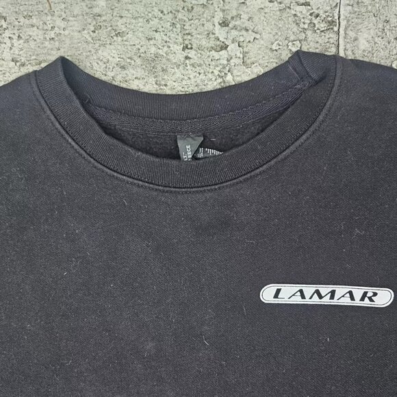 District V.I.T. ™ Fleece Men Crew Shirt Long Sleeve Black Sweat Shirt Size L - Picture 5 of 9